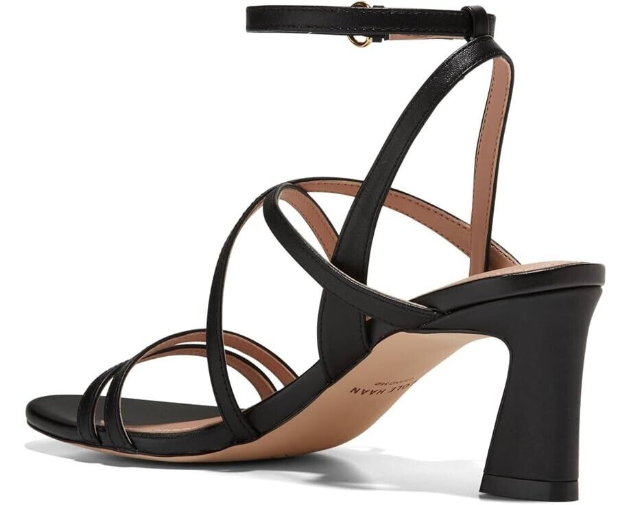 Cole Haan Addie Сандалии Женские US 9 Черная Кожа Круглый Носок Щиколотка Ремешок KHD1466 — фото 4