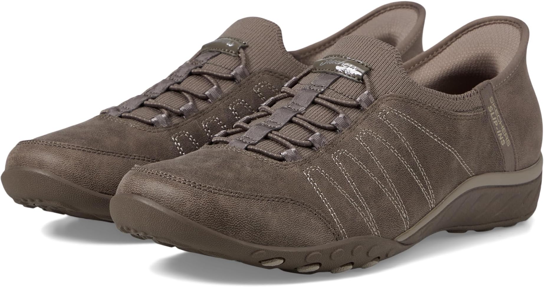 Кроссовки SKECHERS Breathe Easy- Home Body Hands Free Slip-Ins, Dark Taupe