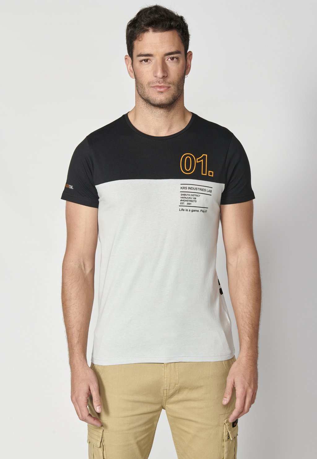

Футболка с принтом SHORT SLEEVE Koroshi, серый