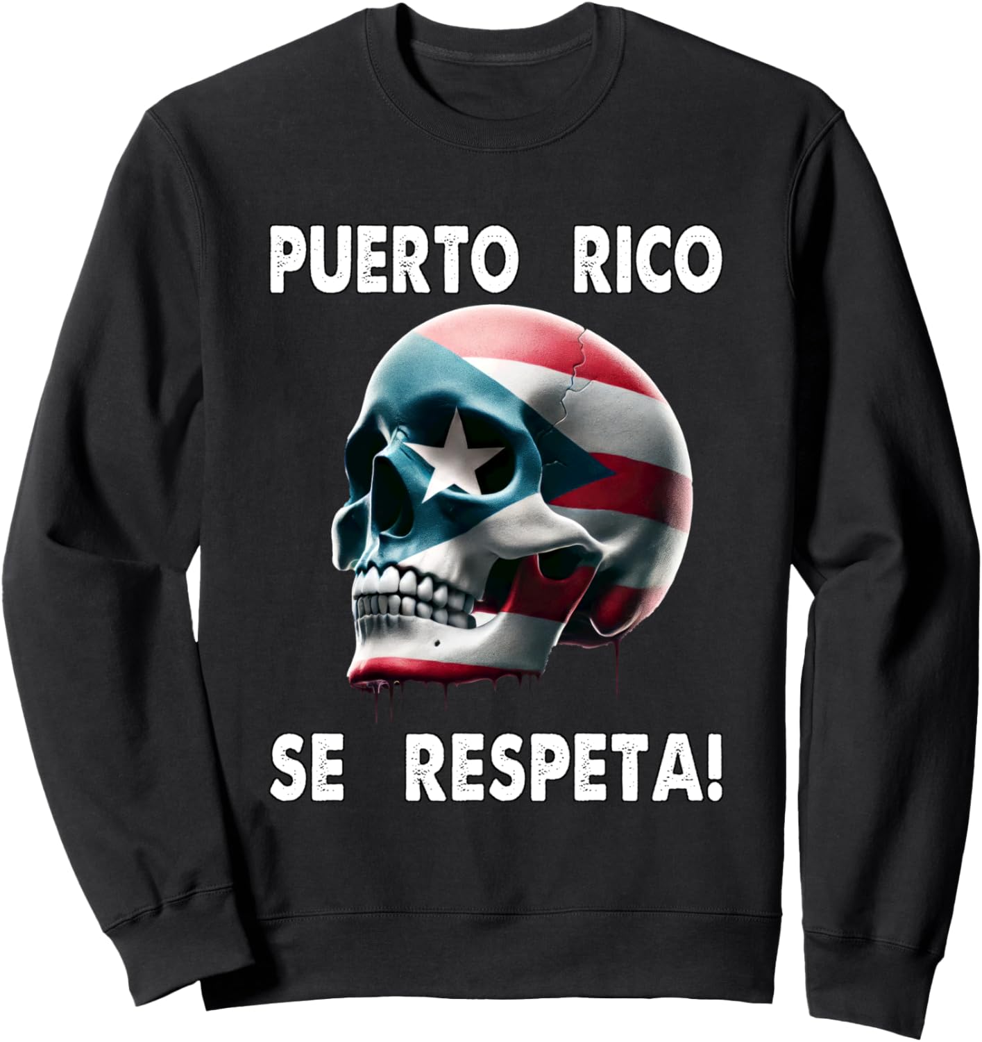 

Толстовка с изображением черепа и флага Пуэрто-Рико Cerespeta Boricua Puerto Rico Se Respeta Collection, More Here, черный
