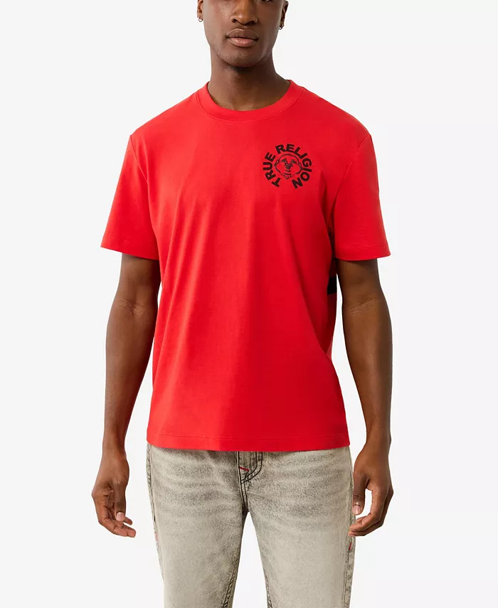 

Мужская футболка с коротким рукавом Buddha Face True Religion, красный