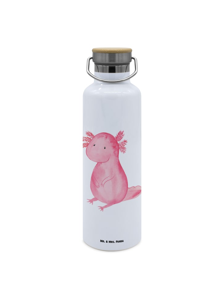 

Mr. & Mrs. Panda Бутылка для воды из нержавеющей стали с милым изображением аксолотля... белого цвета
