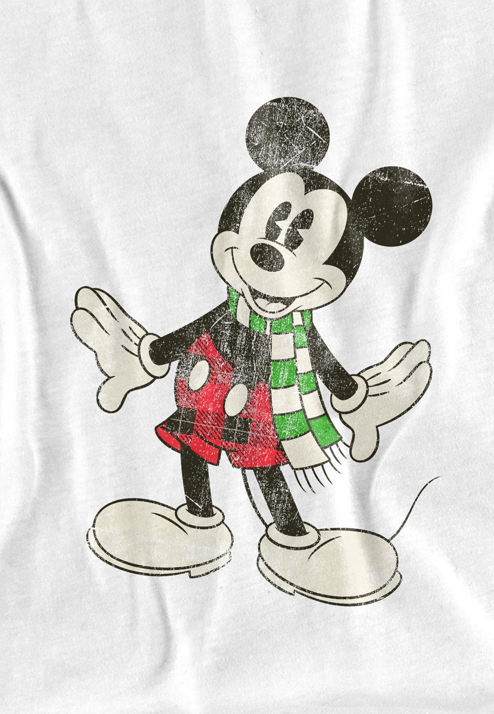 

Футболка с принтом MICKEY MOUSE RETRO CHRISTMAS SCARF Disney, белый