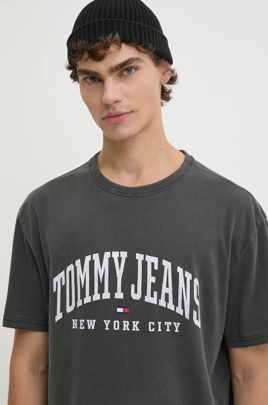 

Хлопковая футболка Tommy Jeans, серый