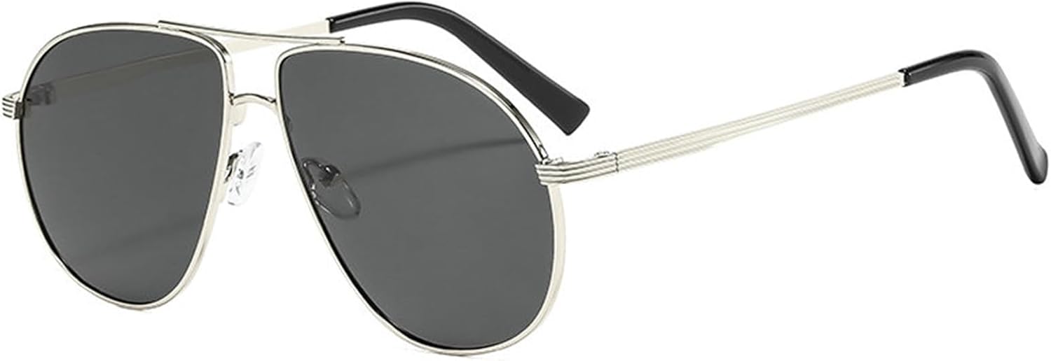 

Солнцезащитные очки Willochra Retro Gold Pilot для женщин и мужчин, модель 2025, металлические, увеличенного размера, градиентный оттенок шампанского, защита от ультрафиолета UV400, C2