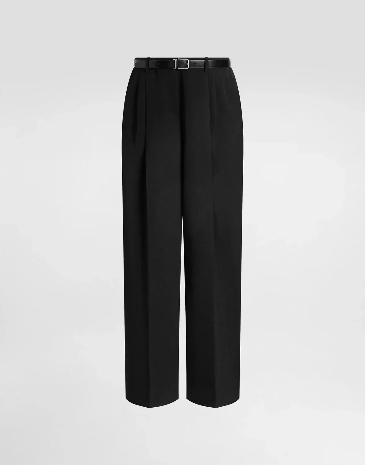 Шерстяные габардиновые брюки DOLCE & GABBANA, черный