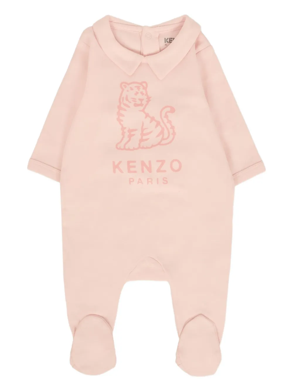 Пижамный комплект с вышивкой тигра (набор из двух предметов) Kenzo Kids, розовый — фото 3
