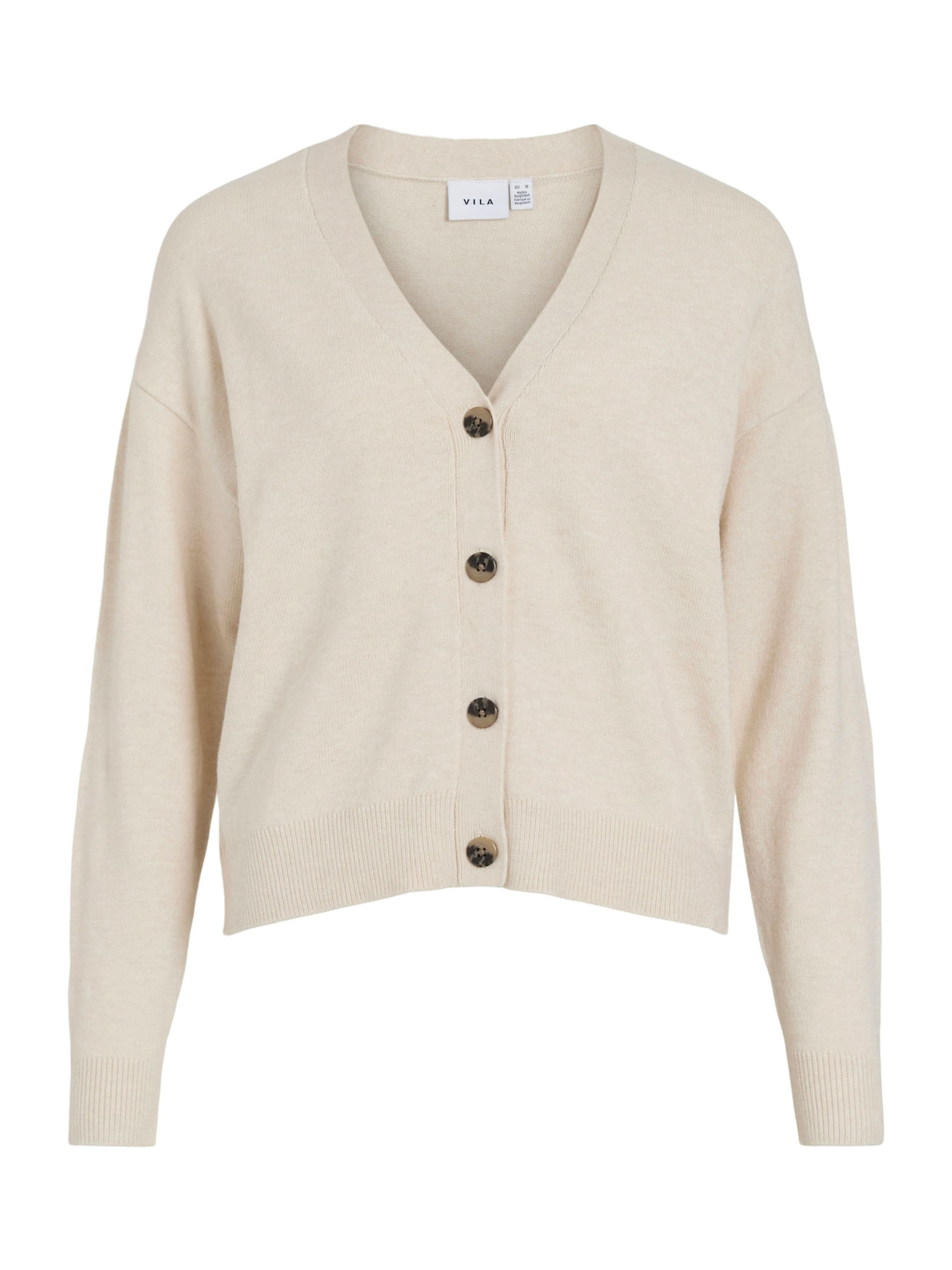 

VILA Кардиган 'VIRil' вязаный в цвете Natural White