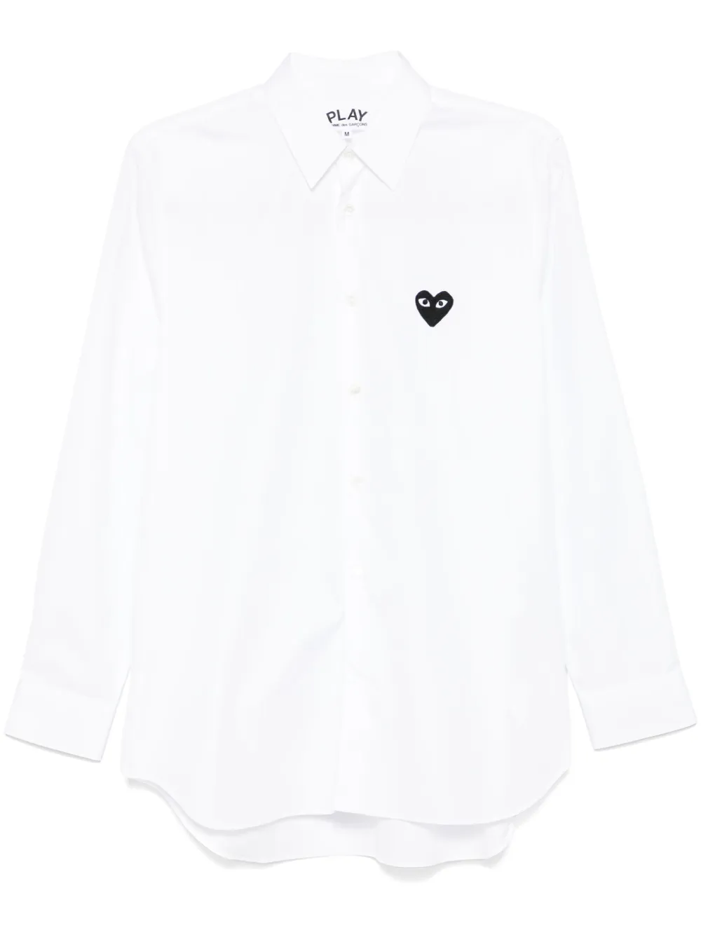 

Поплиновая рубашка с нашивкой Comme Des Garçons Play, белый