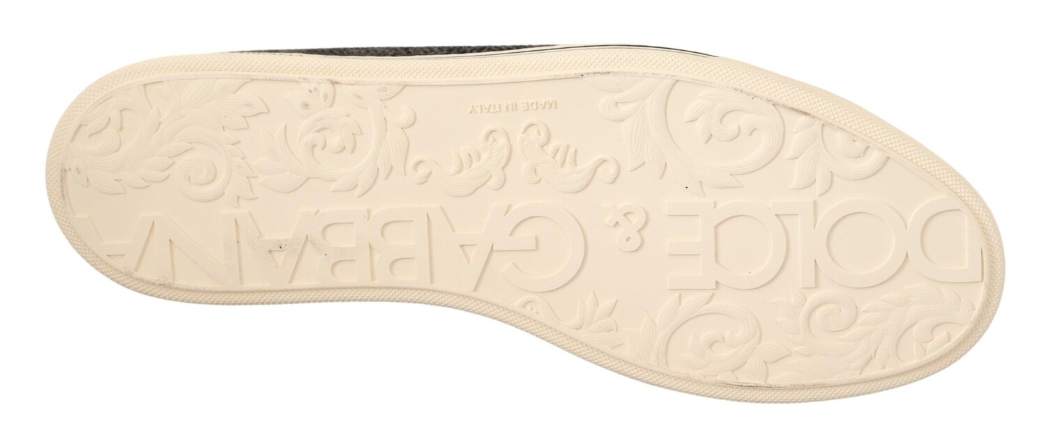 

Dolce & Gabbana Элегантные высокие мужские кроссовки из хлопка/шерсти, серый