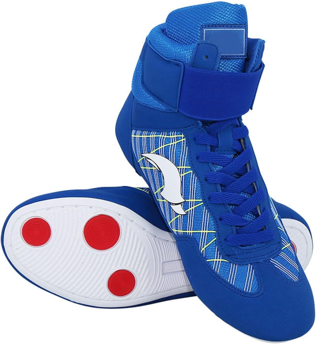 

Детские боксерские кроссовки высокие для борьбы, тренировочные борцовские кроссовки, соревновательная обувь для мальчиков, молодежные кроссовки Generic, синий