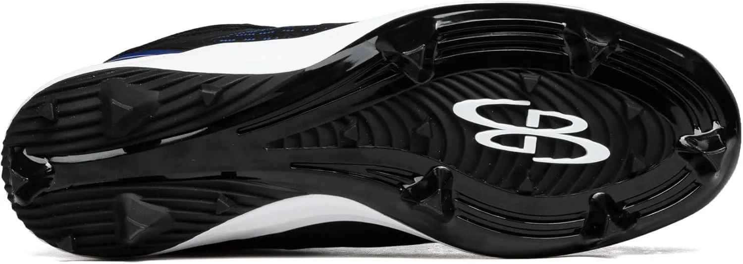 Бутсы Boombah Viper Pureknit для мужчин с формованной средней подошвой - Status - несколько цветовых вариантов - несколько размеров, черный/синий — фото 2
