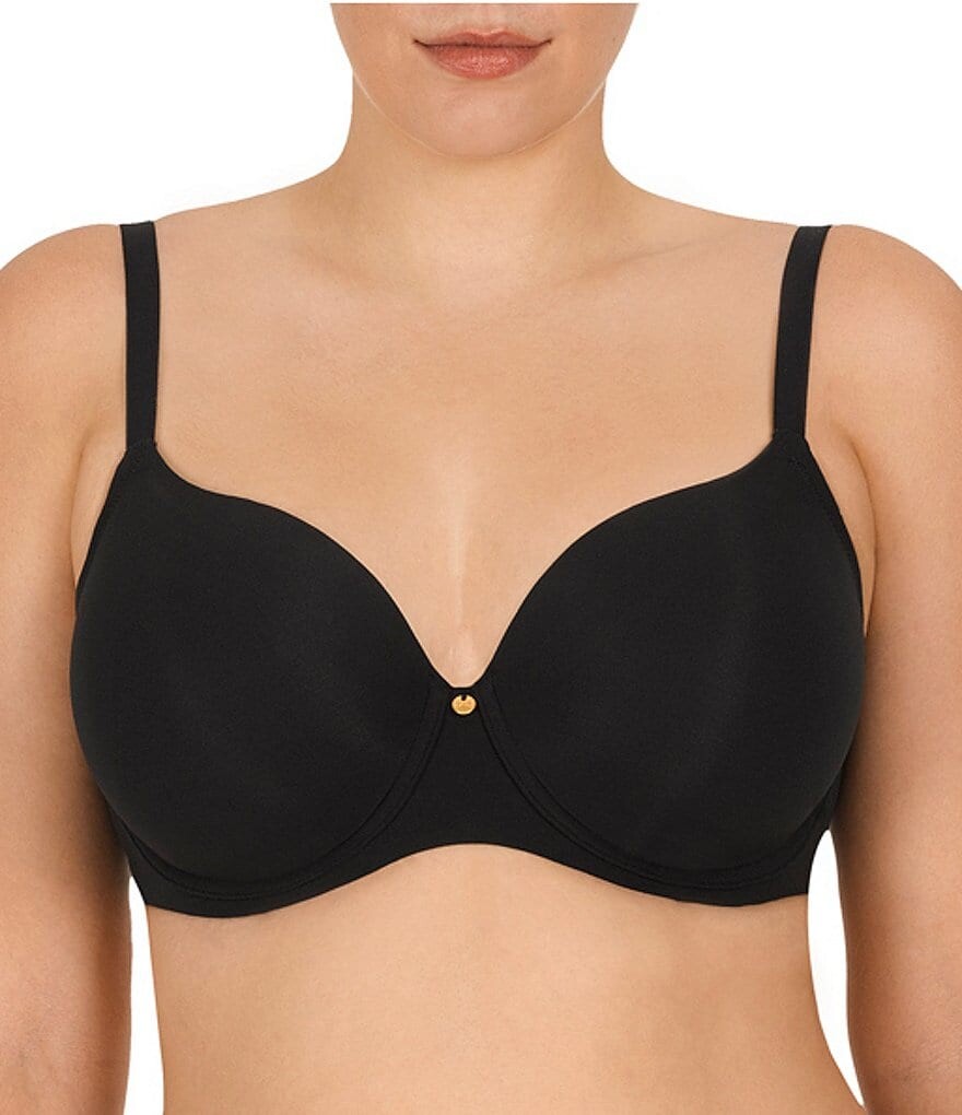 

Natori Chic Comfort Бюстгальтер-футболка с полной грудью и U-образной спинкой, черный
