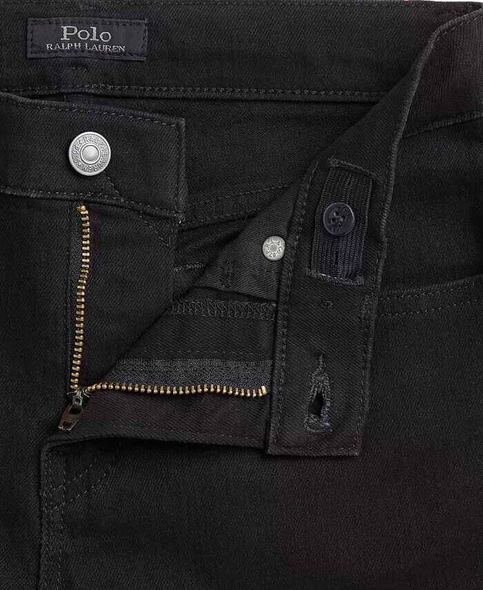 Узкие эластичные джинсы Big Boys Sullivan Polo Ralph Lauren, черный — фото 3