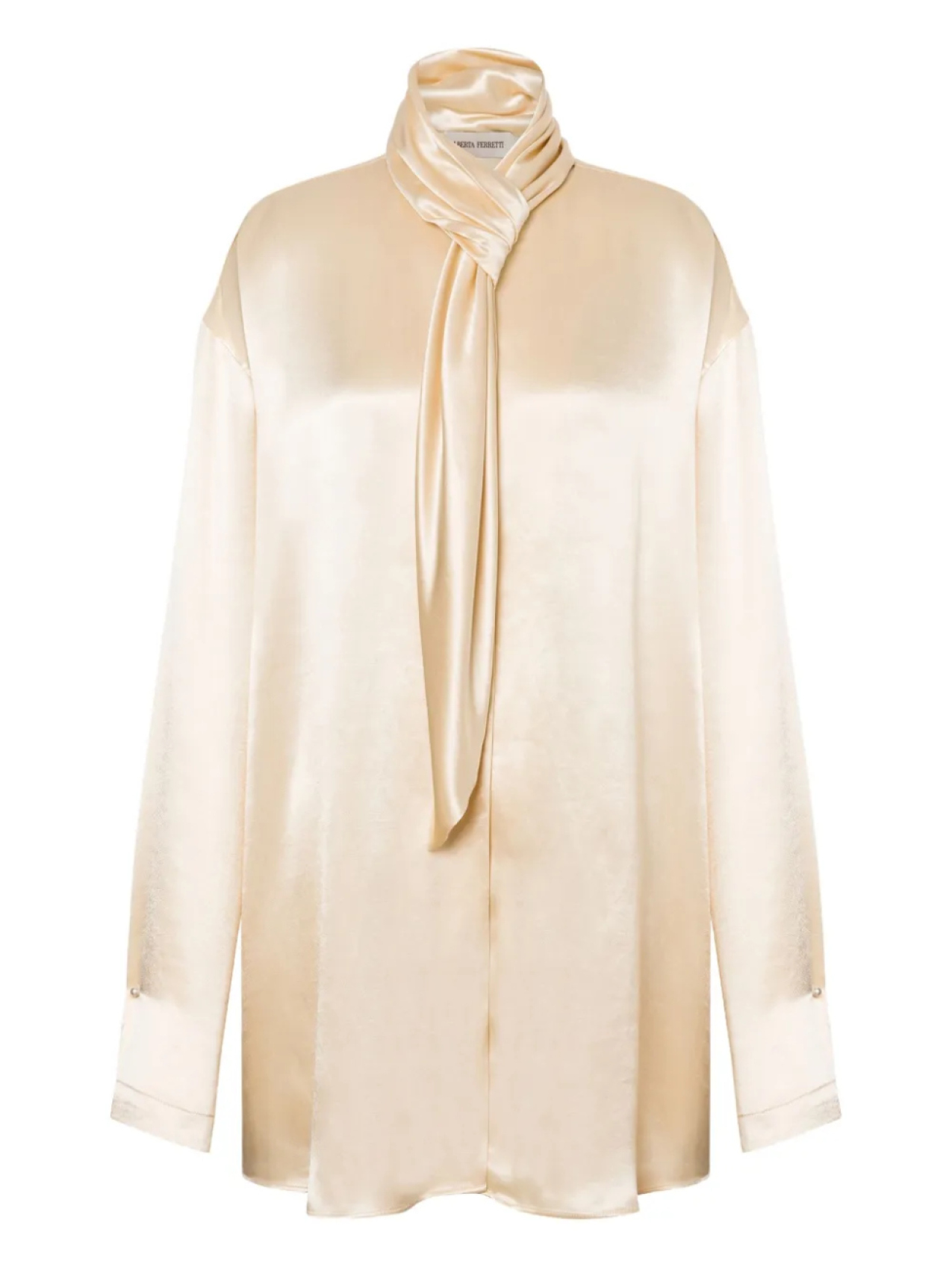 

Alberta Ferretti атласная блузка, нейтральный