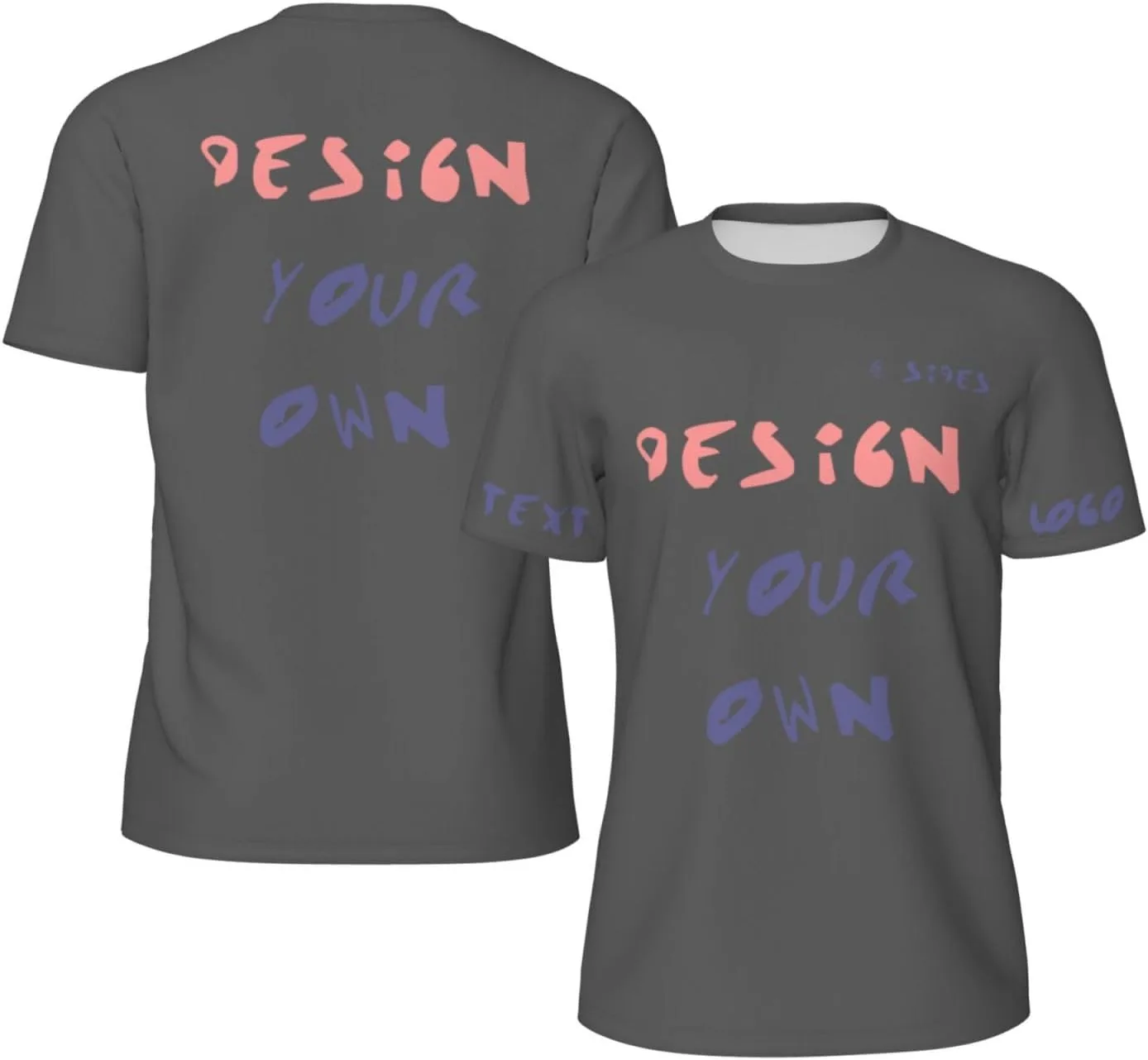 

Футболка Custom с принтом на 4 сторонах