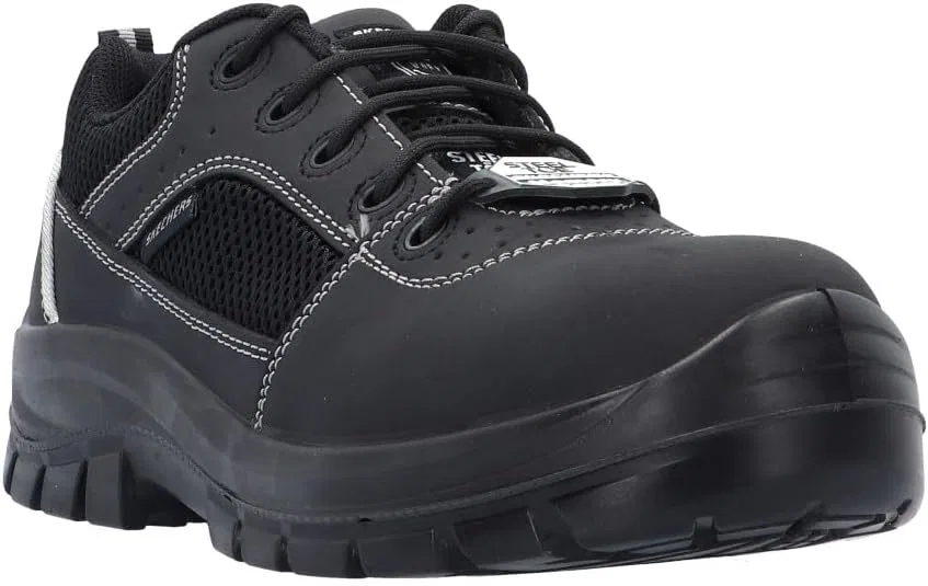 Мужские защитные ботинки Skechers Trophus, Black Nubuck Leather Textile — фото 3