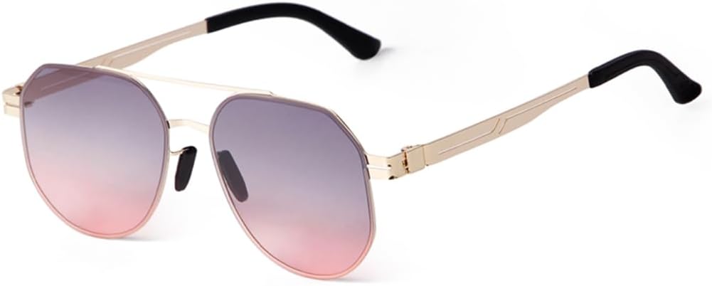 

Солнцезащитные очки с защитой UV400 | Градиентный серый металлический двойной мостик | Для женщин и мужчин, для занятий спортом на открытом воздухе и вождения DSVIGF, 06