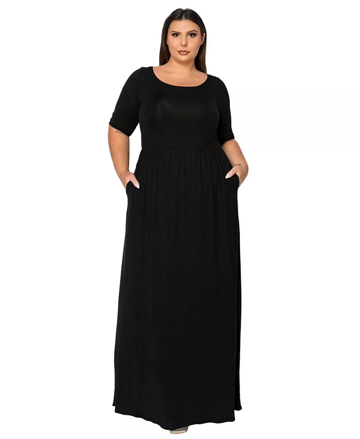 

Платье макси Plus Size Eva Pocket L I V D, синий