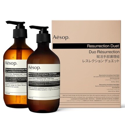 

Aesop Resurrection Duet Бальзам для мытья рук Cleanse Nourish Soften Hands 16,9 унций 16,5 унций