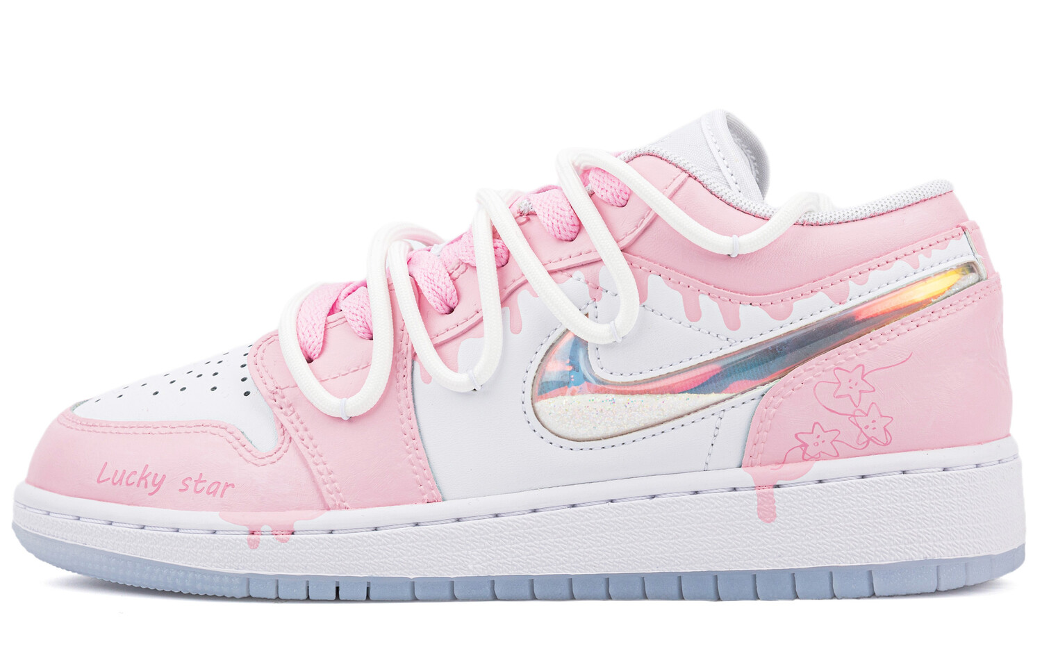 

Кроссовки Air Jordan 1 Vintage Basketball Shoes Women's Low-Top Pink, Розовый, Кроссовки Air Jordan 1 Vintage Basketball Shoes Women's Low-Top Pink