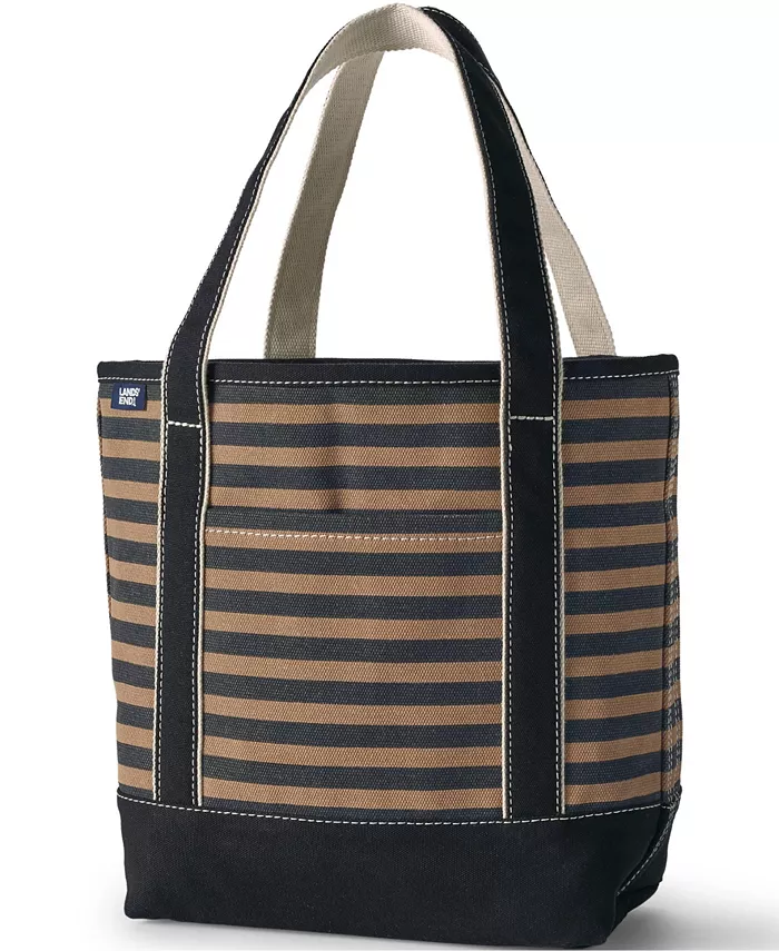 

Холщовая сумка-тоут среднего размера с 5 карманами и открытым верхом Lands' End, коричневый