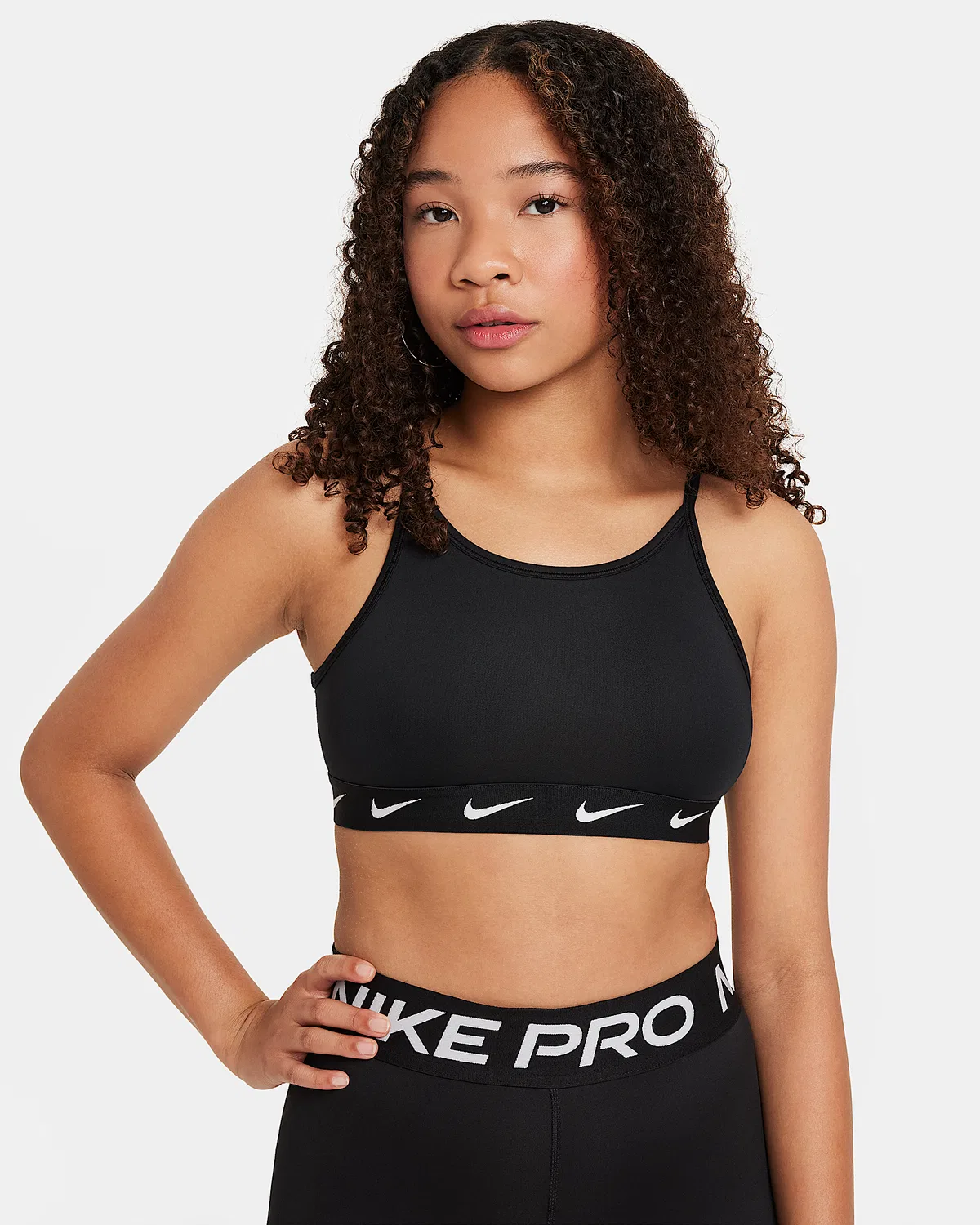 Детский спортивный топ Nike One, Black/White