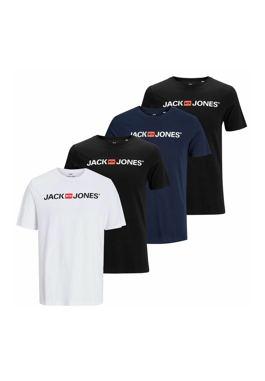 

Футболка с принтом RUNDHALS 4 STÜCK Jack & Jones, темно-синий