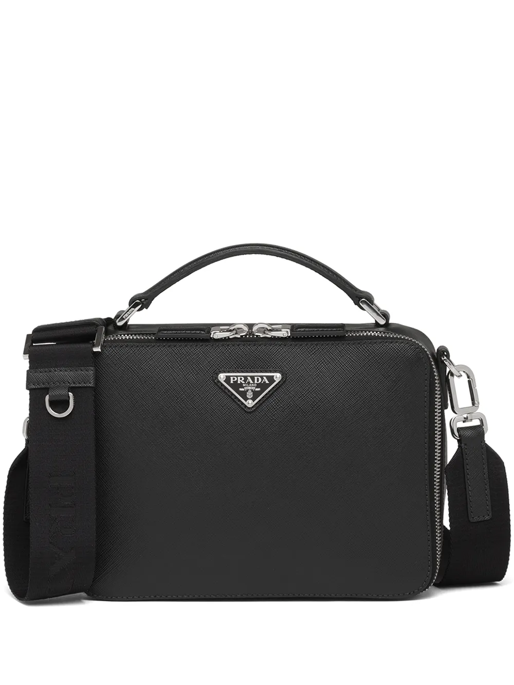 

Сумка Brique из сафьяновой кожи Prada, черный