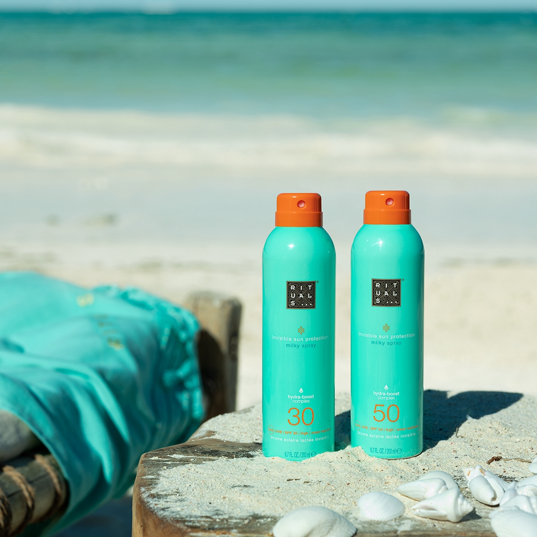 Солнцезащитный спрей the ritual of karma sun protection milky spray spf 30 Rituals, объем 200 мл — фото 4
