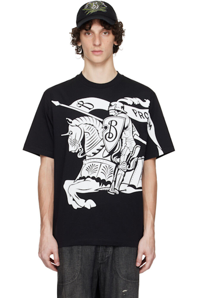 

Черная хлопковая футболка EKD Burberry