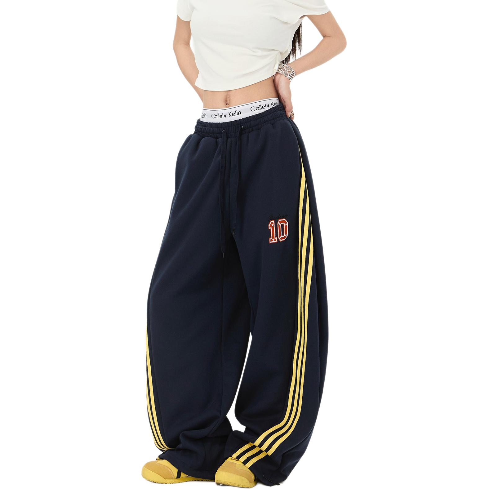 

Повседневные брюки Unisex Moderate Wide Leg NEVER RULE, темно-синий