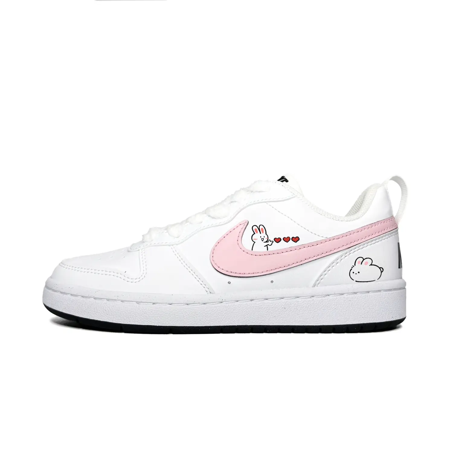 

Nike Court Borough Heart Bunny нескользящие износостойкие низкие детские скейтбординг кроссовки Pink для подростков