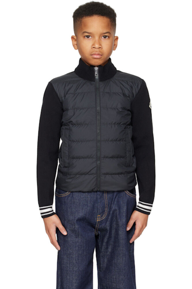 

Кардиган с черными панелями для больших детей Moncler Enfant