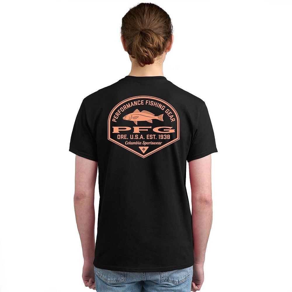 

Мужская футболка с короткими рукавами и рисунком Columbia PFG, цвет New Black