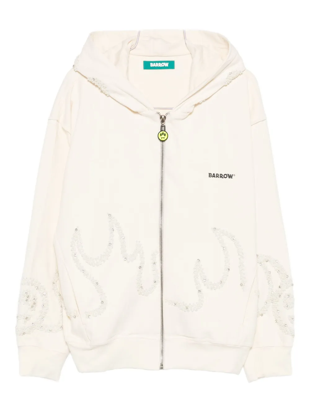 

Декорированное худи на молнии Barrow, белый