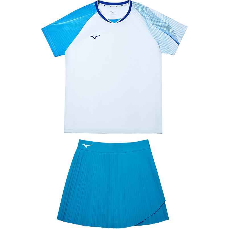 

Mizuno Коллекция PERFORMANCE серии SS24 Женский белый комплект с юбкой