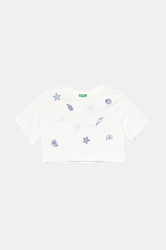

Детская хлопковая футболка United Colors Of Benetton, белый