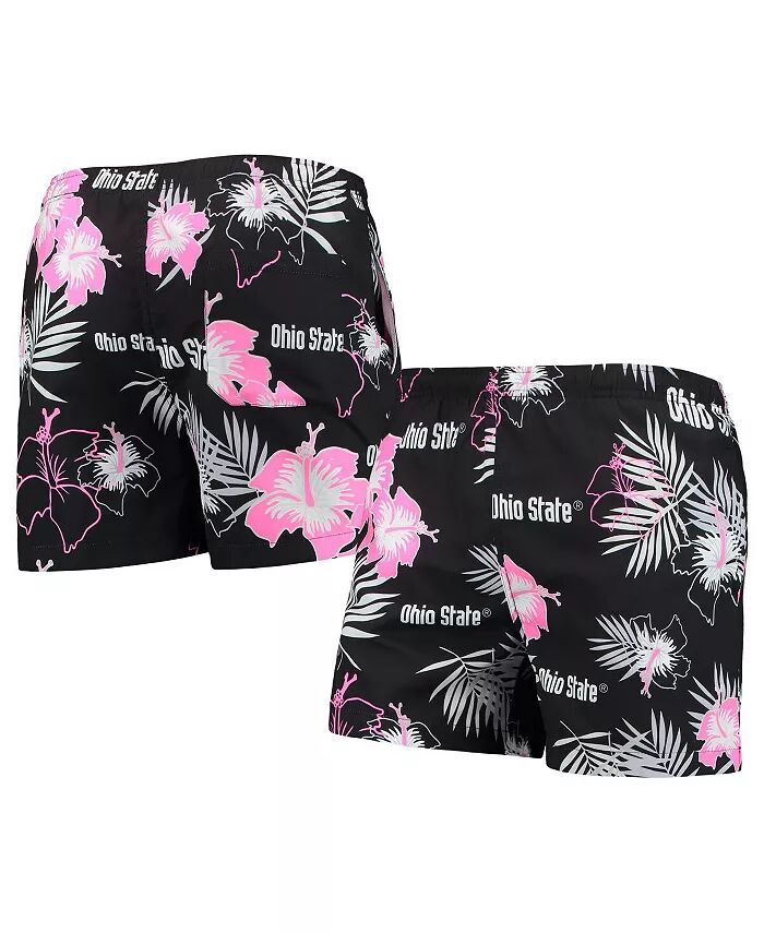 

Мужские черные плавки Ohio State Buckeyes Neon Floral FOCO