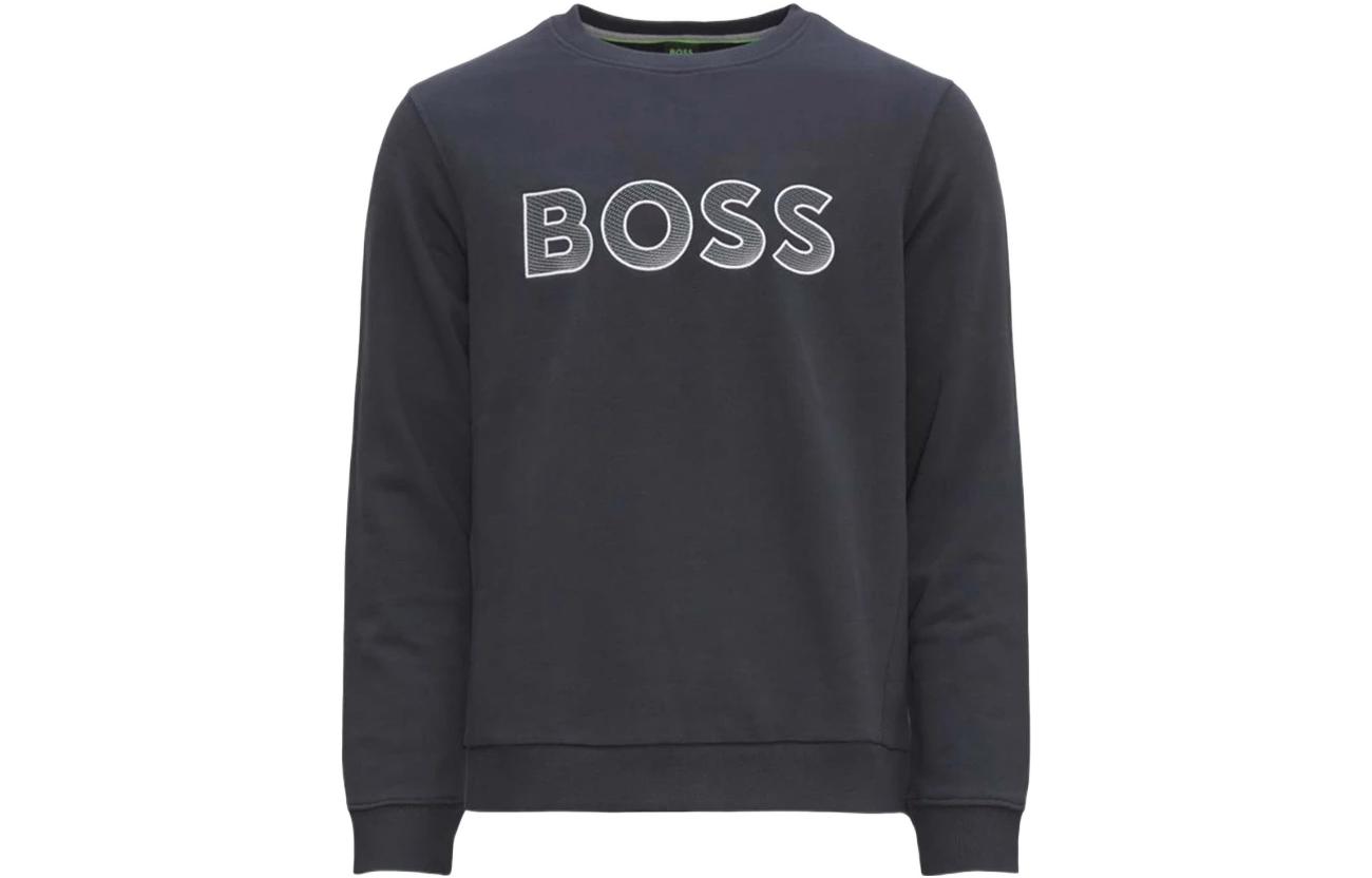 

Толстовка с вышитым логотипом Boss Salbo HUGO BOSS, темно-синий