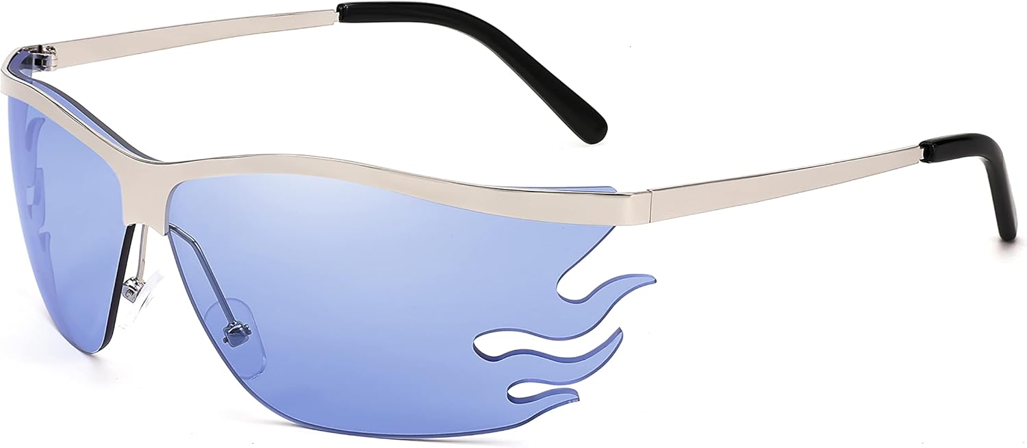 

Солнцезащитные очки FEISEDY в стиле ретро, ​​квадратные, для женщин и мужчин, модные винтажные, в стиле Y2K, с тонированными линзами, артикул B2882, 004 Silver Frame/Light Blue Lens