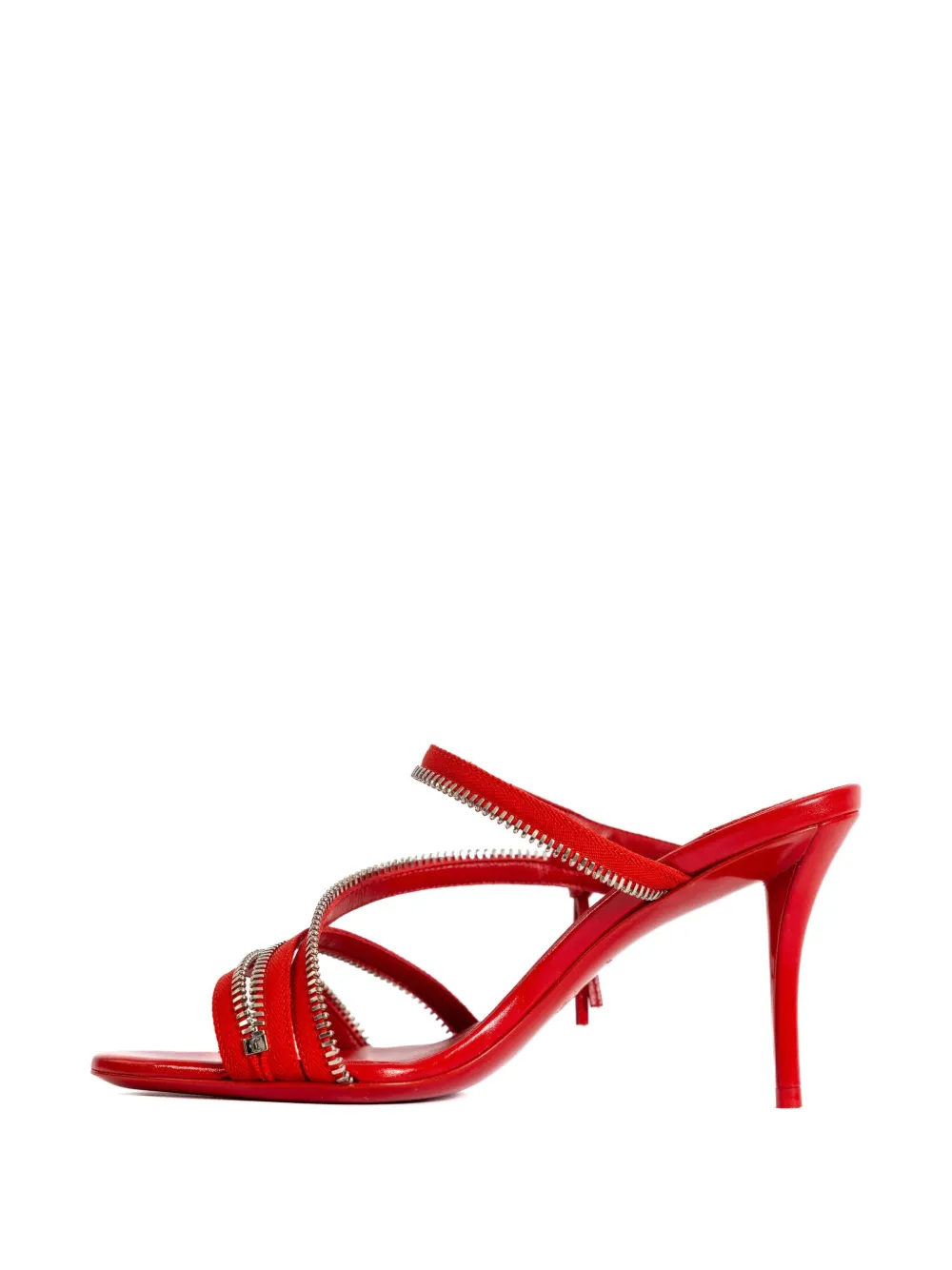 Босоножки-стилеты Merylzip на каблуке 80 мм Christian Louboutin, красный — фото 3
