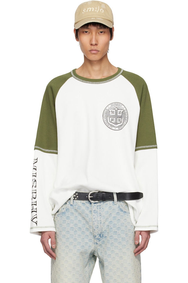 

Винтажный длинный рукав Varsity 70's Misbhv, белый