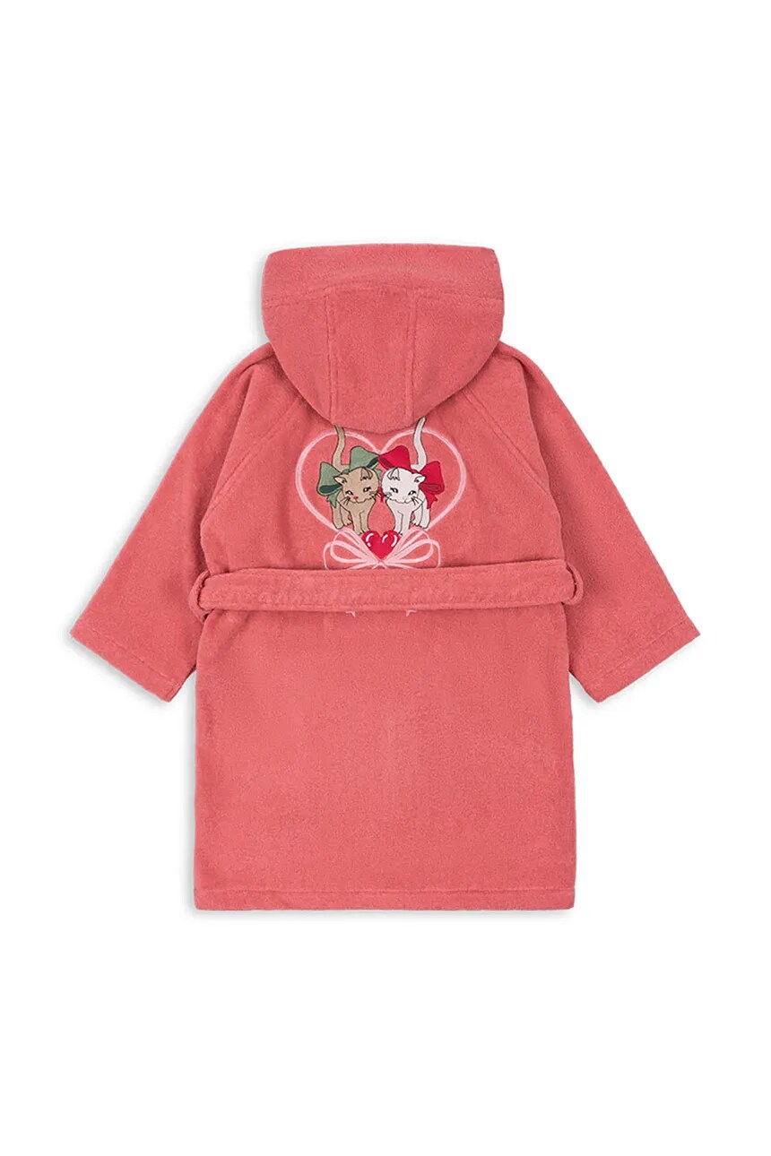 

Хлопковый халат для детей TERRY BATHROBE EMBROIDERY GOTS Konges Sløjd, оранжевый