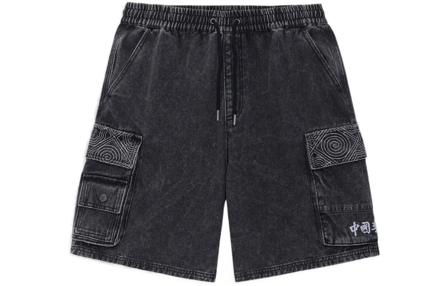 

Джинсовые шорты мужские черные LiNing