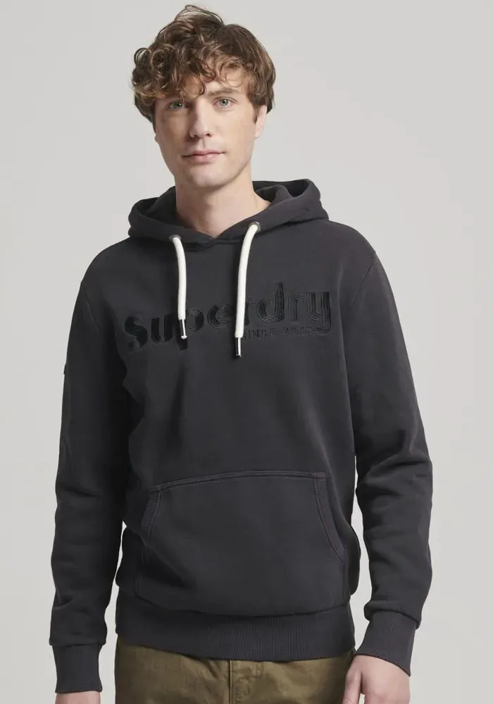 

Толстовка с капюшоном Superdry "TERRAIN LOGO OVERDYED HOODIE", черный
