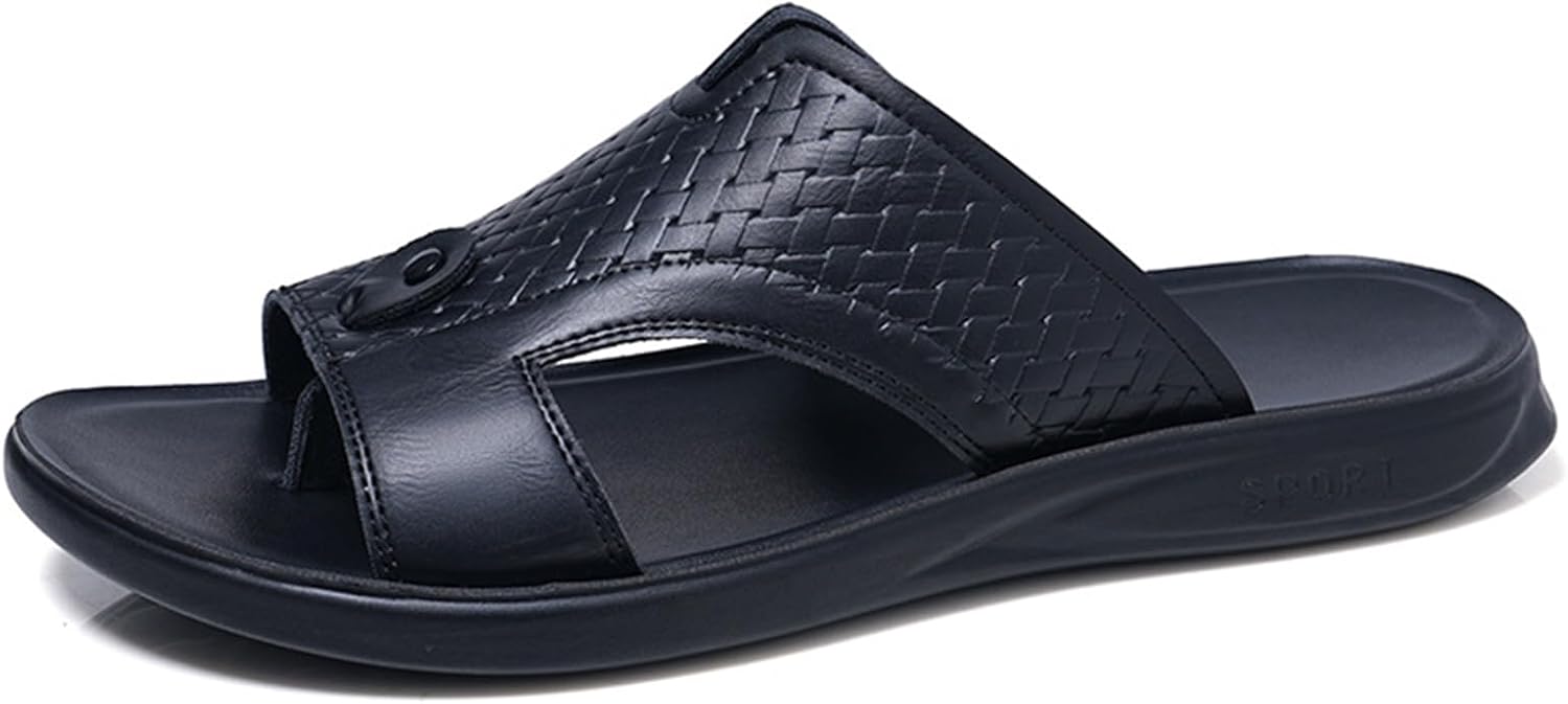 

Мужские пляжные шлепанцы, противоскользящие и износостойкие, сандалии для дома и улицы, повседневные вьетнамки, спортивные тапочки Abborora, черный