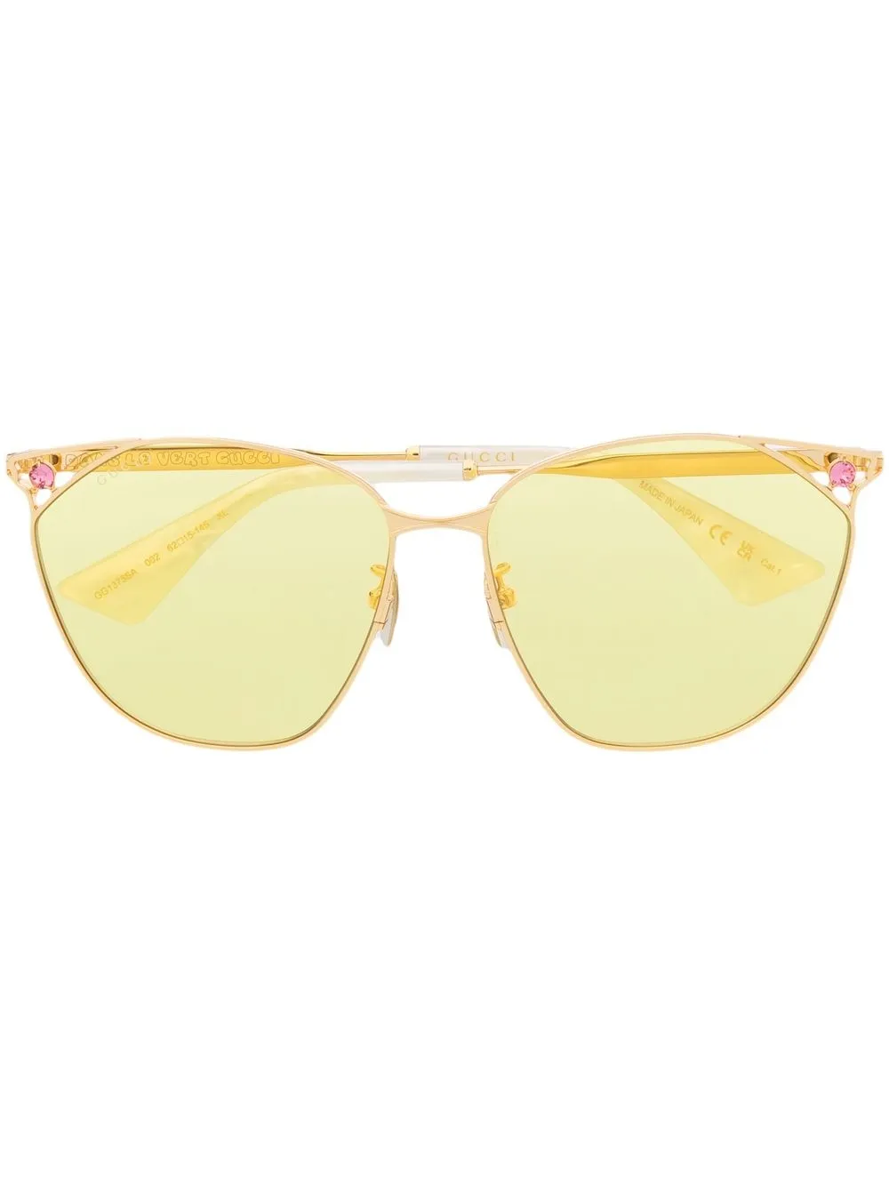 

Солнцезащитные очки в круглой оправе Gucci Eyewear, золотой