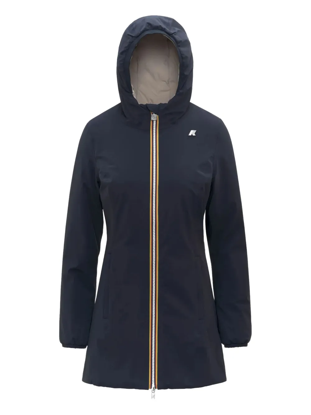 

Пуховик из кашемира K-Way, синий