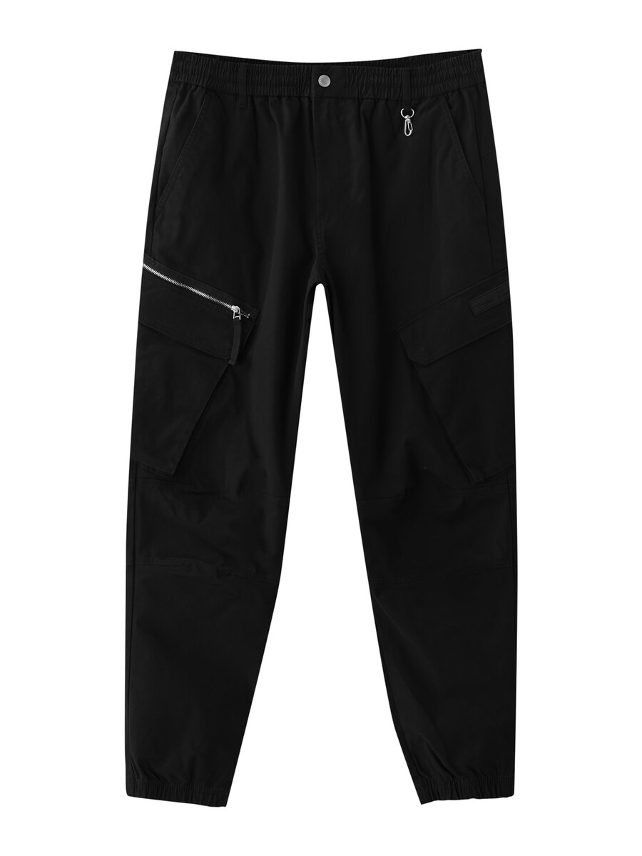 

Брюки-карго Pull&Bear Tapered Cargo Pants, черный